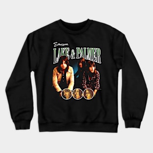 Trilogy of Threads Emerson Palmer Band T-Shirts, A Stylish Journey Through Progressive Rock Eras Crewneck Sweatshirt